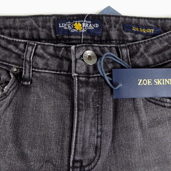 Lucky Brand Zoe Skinny Patchwork Denim Jeans NWT - Picture 4 of 8